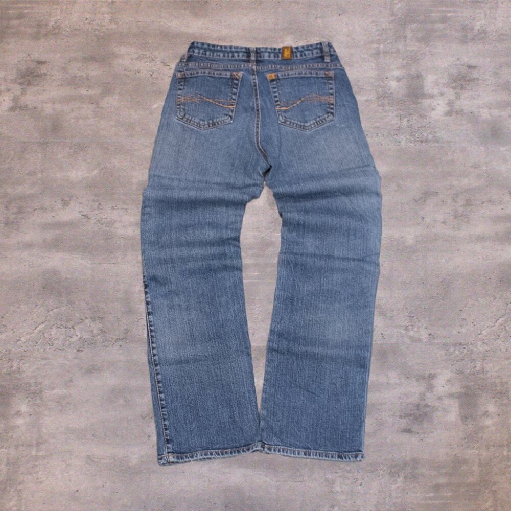 Arua Midwash Flair Bootcut  Stright LEgged Skater Casual Everyday Baggy Denim‎